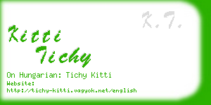 kitti tichy business card